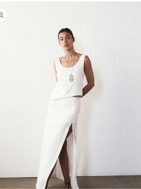 Vincent James Zoe linen skirt (sample)